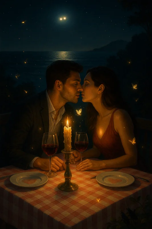 Ilustración de Besos robados