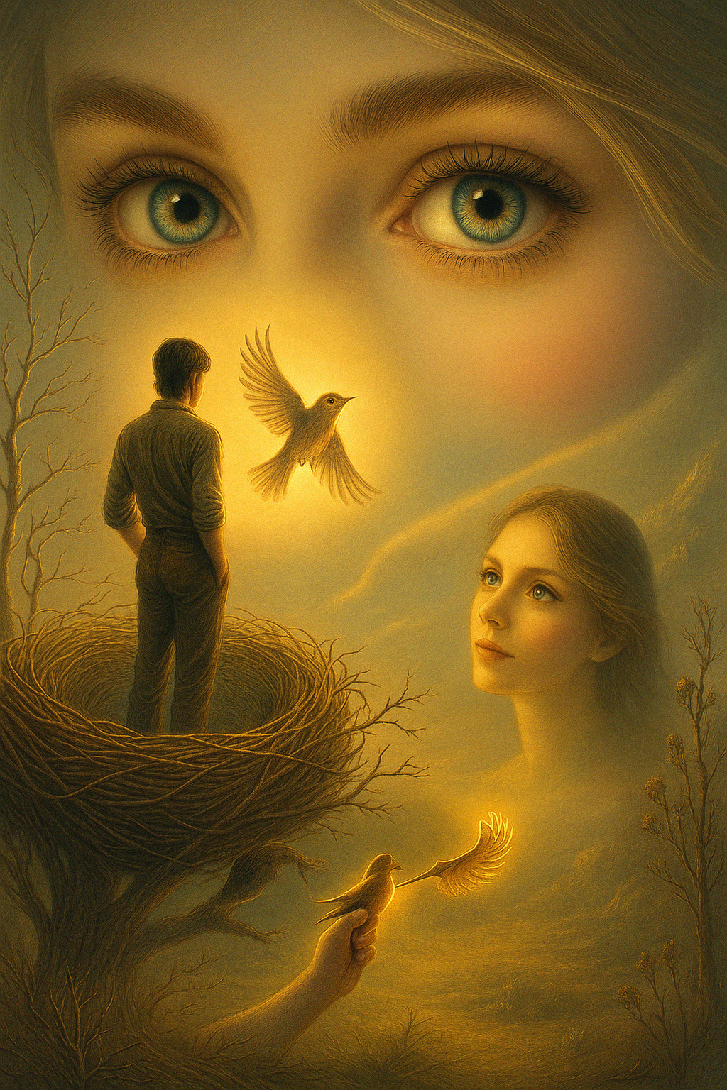 Ilustración del poema “Destino de ceguera”